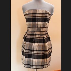 ✨Plaid Strapless Party Dress